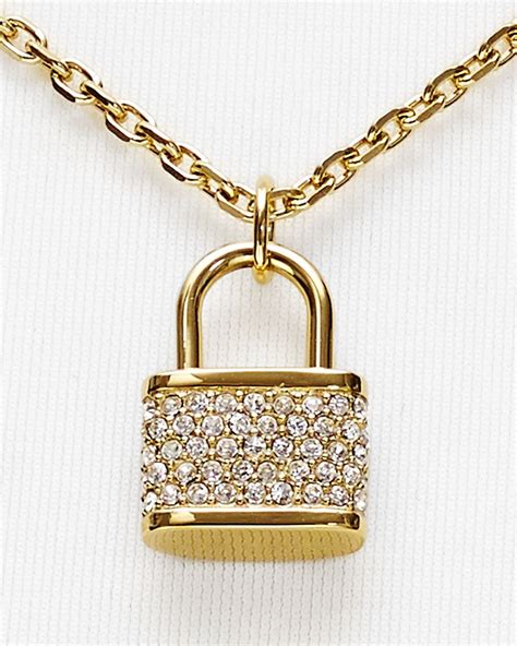 michael kors padlock necklace